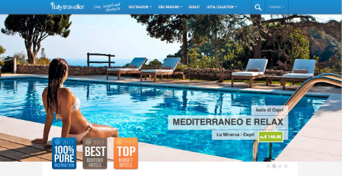 Screenshot dal sito Italytraveller